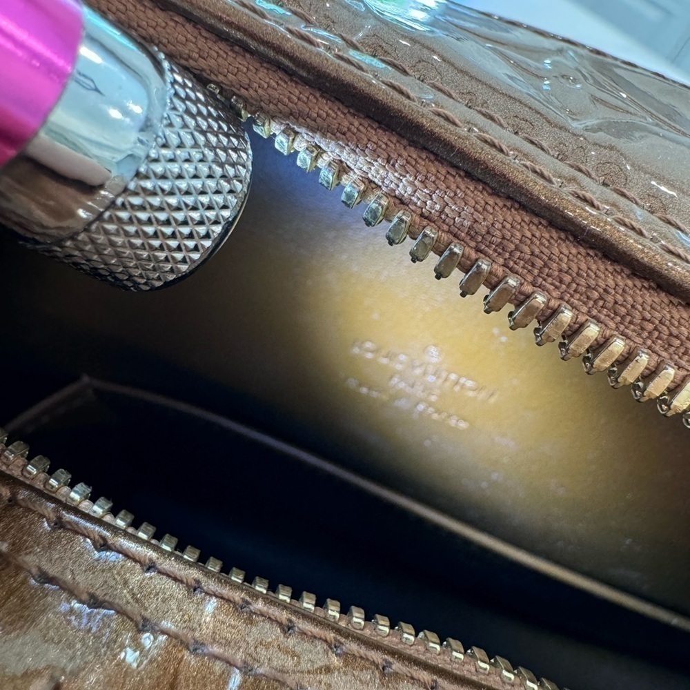 Louis Vuitton Thompson Square Monogram Vernis patent leather large VINTAGE bag - Picture 8 of 10